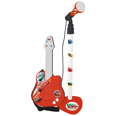 Juguete Musical Guitarra Infantil Rojo Cars Microfono