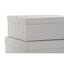 Set de Cajas Organizadoras Apilables DKD Home Decor Gris Blanco Cuadrada Carton