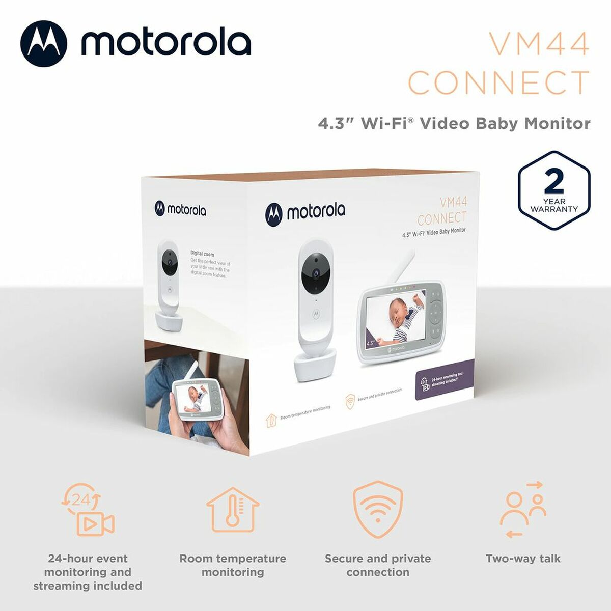 Vigilabebes Motorola 4,3" HD WIFI (VM44)